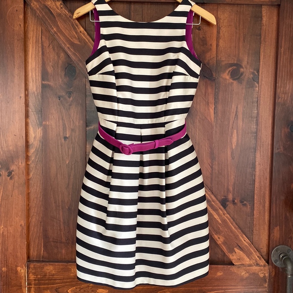 WHBM striped party dress with pockets, size 2